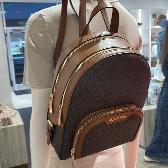Michael Kors Backpack Bag Jaycee Md Backpack Brown Braun 35S2G8TB2B - Picture 1 of 16